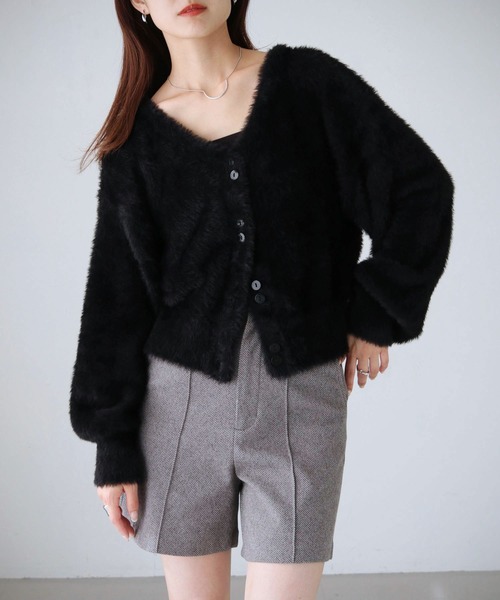 cheriella(シェリエラ)の「【cheriella】WEB限定フェザーヤーンカーディガン(カーディガン/ボレロ・レディース・ホワイト/ブラック/ブラウン/グリーン/ラベンダー/パープル/ブルー/アイボリー・M)」の17枚目の写真