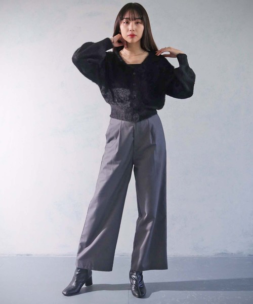 cheriella(シェリエラ)の「【cheriella】WEB限定フェザーヤーンカーディガン(カーディガン/ボレロ・レディース・ホワイト/ブラック/ブラウン/グリーン/ラベンダー/パープル/ブルー/アイボリー・M)」の16枚目の写真