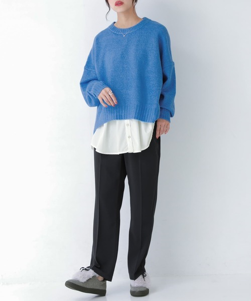 n'OrLABEL（ノアールレーベル）の「【廃盤】『ビッグシルエットショート丈ニット』（ニット/セーター・レディース・チャコール/ピンク/アイボリー/ブルー・FREE）」の11枚目の写真