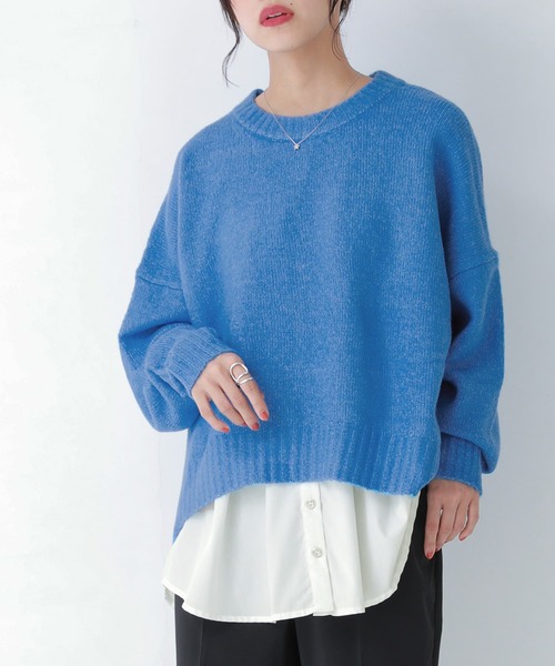 n'OrLABEL（ノアールレーベル）の「【廃盤】『ビッグシルエットショート丈ニット』（ニット/セーター・レディース・チャコール/ピンク/アイボリー/ブルー・FREE）」の10枚目の写真