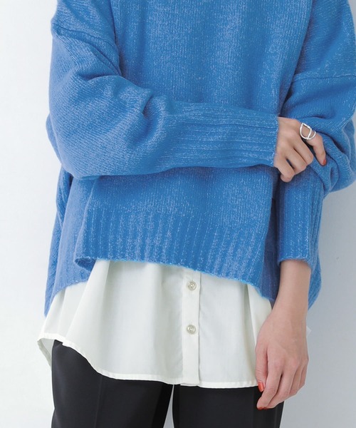 n'OrLABEL（ノアールレーベル）の「【廃盤】『ビッグシルエットショート丈ニット』（ニット/セーター・レディース・チャコール/ピンク/アイボリー/ブルー・FREE）」の12枚目の写真