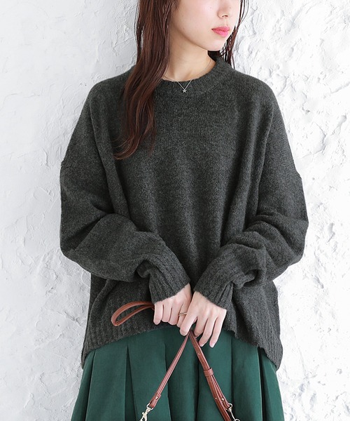 n'OrLABEL（ノアールレーベル）の「【廃盤】『ビッグシルエットショート丈ニット』（ニット/セーター・レディース・チャコール/ピンク/アイボリー/ブルー・FREE）」の13枚目の写真