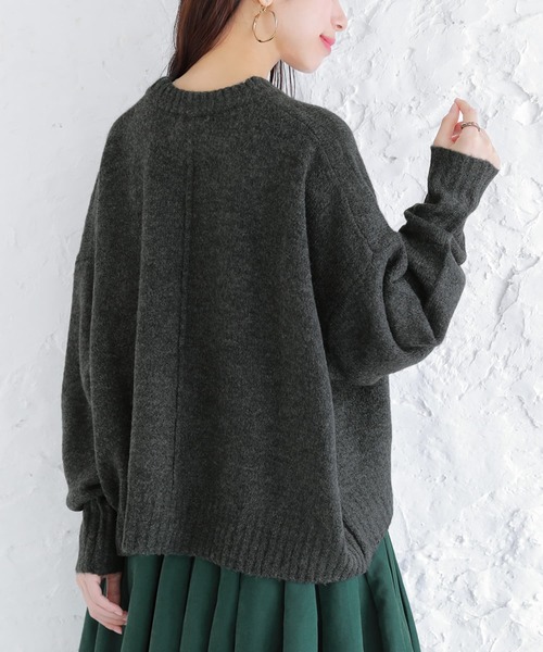 n'OrLABEL（ノアールレーベル）の「【廃盤】『ビッグシルエットショート丈ニット』（ニット/セーター・レディース・チャコール/ピンク/アイボリー/ブルー・FREE）」の14枚目の写真