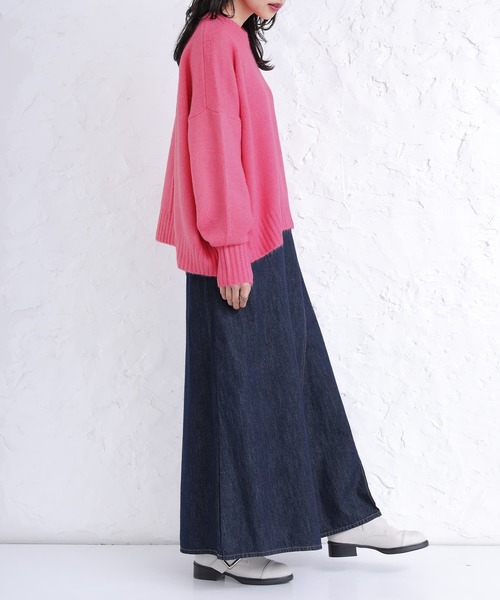 n'OrLABEL（ノアールレーベル）の「【廃盤】『ビッグシルエットショート丈ニット』（ニット/セーター・レディース・チャコール/ピンク/アイボリー/ブルー・FREE）」の8枚目の写真