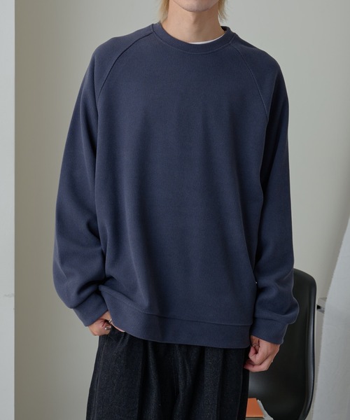 COLONY 2139（コロニートゥーワンスリーナイン）の「ストレッチリブラグランプルオーバー（Tシャツ/カットソー・メンズ・ブラック/オフホワイト/チャコールグレー・MEDIUM/LARGE/X-LARGE）」の3枚目の写真