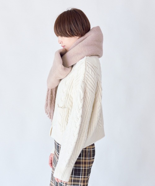 セール】カラー ボリューム フリンジマフラー（マフラー）｜Loco