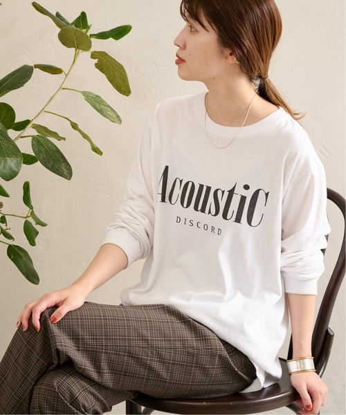 JOURNAL STANDARD（ジャーナルスタンダード）の「《追加2》ロゴロングTシャツ（Tシャツ/カットソー・レディース・ホワイト/ブラック系その他・FREE）」の11枚目の写真