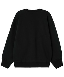 トレーナー スウェット ミルクフェド MILKFED EMBROIDERED FLOWER CREWNECK SWEATSHIRT レディース 黒 青 MILKFED. トレーナー スウェット ミルクフェド MILKFED