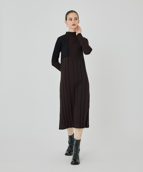 UNITED TOKYO（ユナイテッドトウキョウ）の「ランダムリブワンピース（ワンピース・レディース・インディゴブルー/ブラウン/ブラック・FREE）」の16枚目の写真