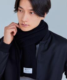 2025AWグリーンレーベル別注JohnstonsofElgin赤リブマフラー 別注】＜Johnstons of Elgin＞ニットマフラー