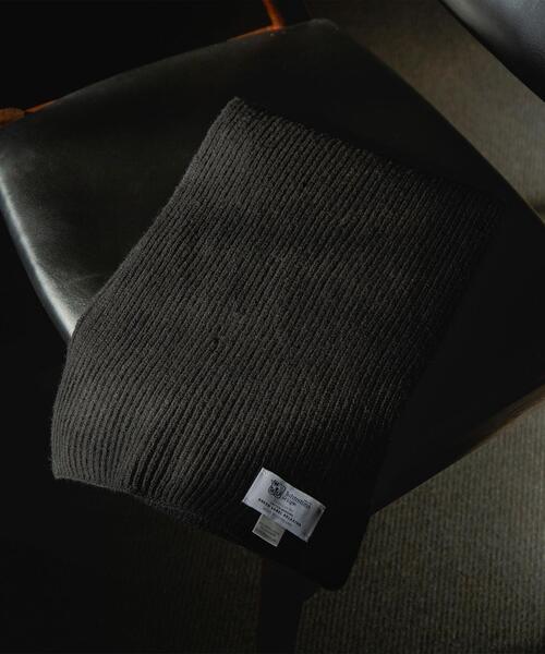 Johnstons of Elgin（ジョンストンズオブエルガン）の「＜JOHNSTONS×green label relaxing＞ウールカシミヤ リブ マフラー（マフラー・メンズ・ブラック/ブラウン/ライトグレー・FREE）」の4枚目の写真