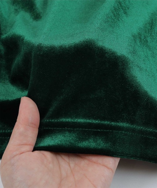 miette(ミエット)の「フロントスリットベロアロングスカート(スカート・レディース・ブルー/グリーン/ブラック・FREE)」の14枚目の写真