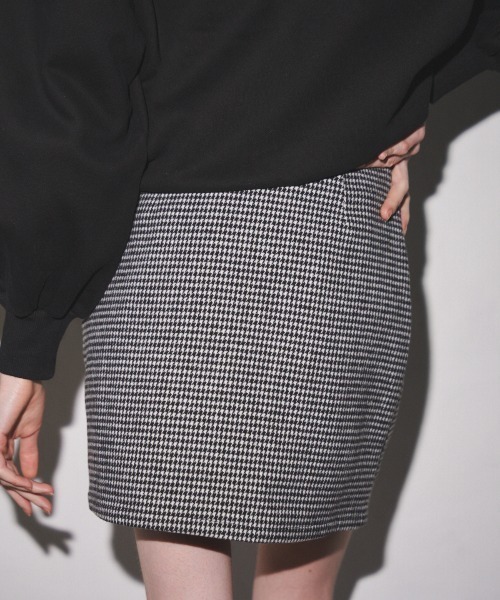 MIRO AMURETTE（ミロアミュレット）の「houndstooth check mini skirt/千鳥柄ミニスカート（スカート・レディース・ブラック/ピンク/ベージュ・FREE）」の18枚目の写真