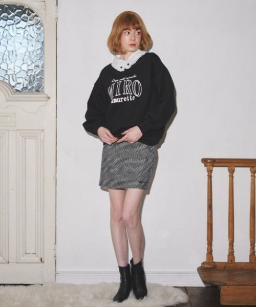 MIRO AMURETTE（ミロアミュレット）の「houndstooth check mini skirt/千鳥柄ミニスカート（スカート・レディース・ブラック/ピンク/ベージュ・FREE）」の14枚目の写真