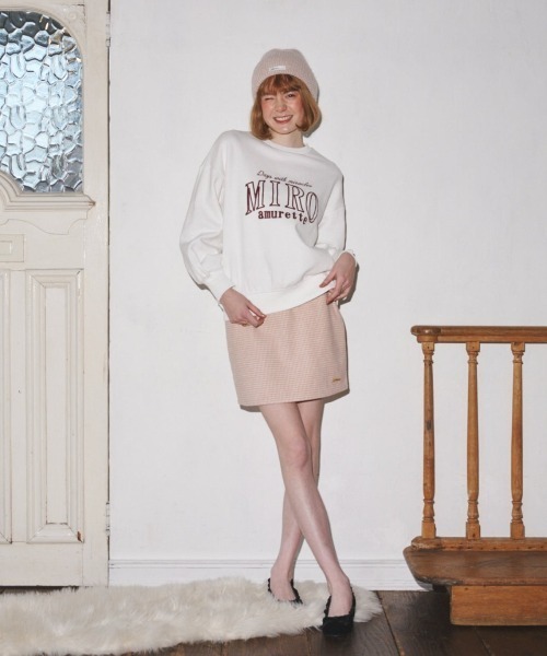 MIRO AMURETTE（ミロアミュレット）の「houndstooth check mini skirt/千鳥柄ミニスカート（スカート・レディース・ブラック/ピンク/ベージュ・FREE）」の11枚目の写真