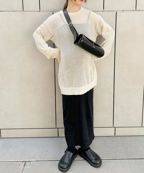 select MOCA（セレクトモカ）の「【定番】【TALLあり】ダブルストラップカップ付きリブキャミワンピース≪スタイルアップ≫（ワンピース・レディース・ライトグレー/ブラック/グレイッシュブルー/キャメル/スミクロ・FREE/LARGE/SMALL）」の15枚目の写真
