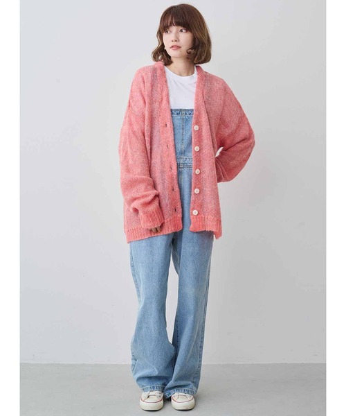 MEDE19F(メデジュウキュウ)の「MEDE19F 春まで使えるモヘア混カーディガン(カーディガン/ボレロ・レディース・ブルー/イエロー/ピンク・LARGE/MEDIUM/X-LARGE)」の5枚目の写真