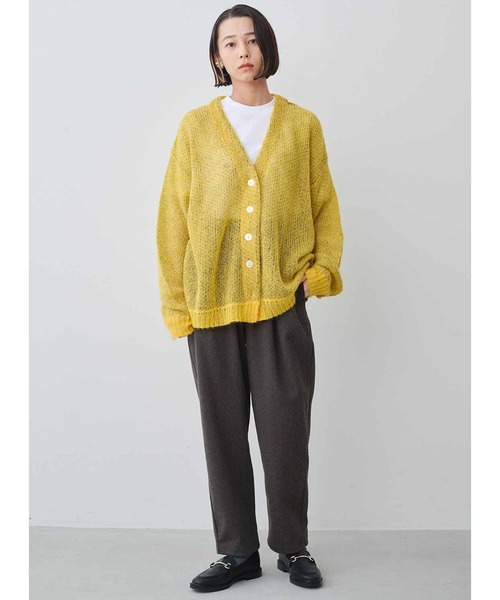 MEDE19F(メデジュウキュウ)の「MEDE19F 春まで使えるモヘア混カーディガン(カーディガン/ボレロ・レディース・ブルー/イエロー/ピンク・LARGE/MEDIUM/X-LARGE)」の6枚目の写真