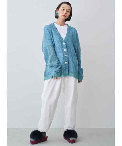 MEDE19F(メデジュウキュウ)の「MEDE19F 春まで使えるモヘア混カーディガン(カーディガン/ボレロ・レディース・ブルー/イエロー/ピンク・LARGE/MEDIUM/X-LARGE)」の8枚目の写真