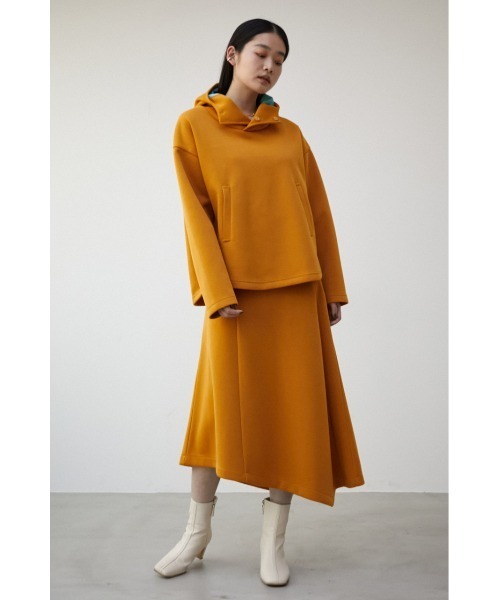 AZUL by moussy（アズールバイマウジー）の「DOUBLE FACE H/N HOODIE/ダブルフェイスハイネックフーディー（パーカー・レディース・ダークオレンジ/ダークネイビー/アイボリー・SMALL/MEDIUM）」の7枚目の写真