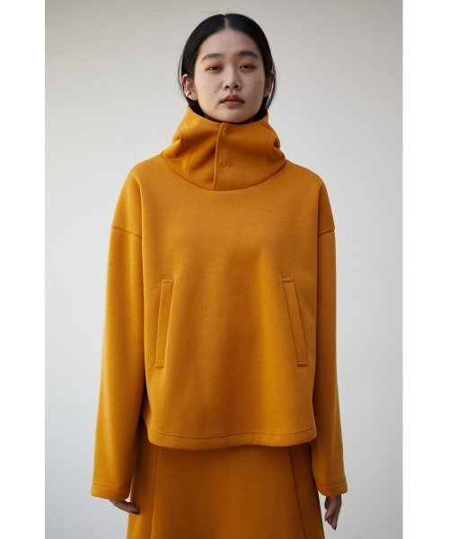 AZUL by moussy（アズールバイマウジー）の「DOUBLE FACE H/N HOODIE/ダブルフェイスハイネックフーディー（パーカー・レディース・ダークオレンジ/ダークネイビー/アイボリー・SMALL/MEDIUM）」の8枚目の写真