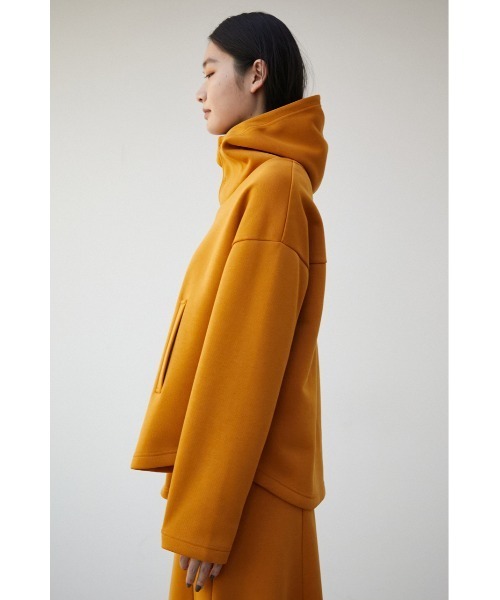 AZUL by moussy（アズールバイマウジー）の「DOUBLE FACE H/N HOODIE/ダブルフェイスハイネックフーディー（パーカー・レディース・ダークオレンジ/ダークネイビー/アイボリー・SMALL/MEDIUM）」の9枚目の写真