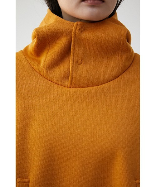 AZUL by moussy（アズールバイマウジー）の「DOUBLE FACE H/N HOODIE/ダブルフェイスハイネックフーディー（パーカー・レディース・ダークオレンジ/ダークネイビー/アイボリー・SMALL/MEDIUM）」の11枚目の写真