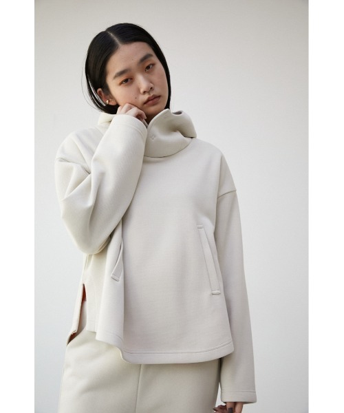 AZUL by moussy（アズールバイマウジー）の「DOUBLE FACE H/N HOODIE/ダブルフェイスハイネックフーディー（パーカー・レディース・ダークオレンジ/ダークネイビー/アイボリー・SMALL/MEDIUM）」の15枚目の写真