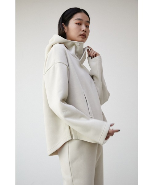 AZUL by moussy（アズールバイマウジー）の「DOUBLE FACE H/N HOODIE/ダブルフェイスハイネックフーディー（パーカー・レディース・ダークオレンジ/ダークネイビー/アイボリー・SMALL/MEDIUM）」の16枚目の写真