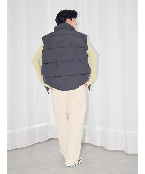 AMERICAN HOLIC（アメリカンホリック）の「あったかBIG中綿ベスト（ダウンベスト・レディース・アイボリー/ブラック・FREE）」の16枚目の写真