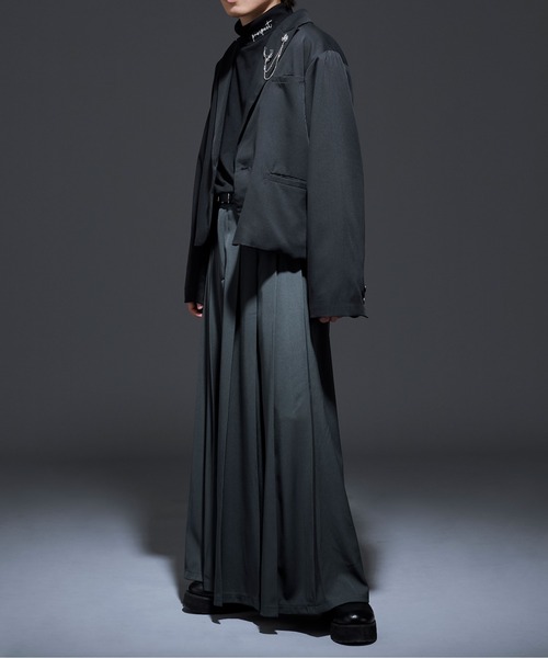 Ellno Loset(エルノロゼット)の「サイドプリーツワイドパンツ(その他パンツ・メンズ・グレー/ブラック・SMALL/MEDIUM/LARGE)」の22枚目の写真