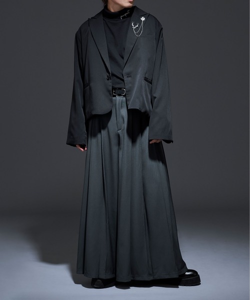 Ellno Loset(エルノロゼット)の「サイドプリーツワイドパンツ(その他パンツ・メンズ・グレー/ブラック・SMALL/MEDIUM/LARGE)」の21枚目の写真