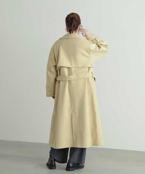 N.（N. Natural Beauty Basic）（エヌエヌナチュラルビューティーベーシック）の「【S Size Line】◆ステンカラーケープコート（ステンカラーコート・レディース・イエロー/チャコールグレー・SMALL/MEDIUM）」の22枚目の写真