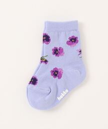 [ベビー]スミレ柄ソックス