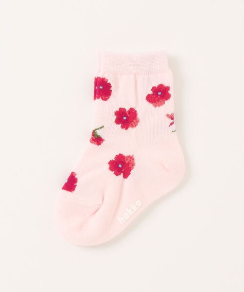 HAKKA BABY（ハッカベビー）の「[ベビー]スミレ柄ソックス（ソックス/靴下・キッズ・パープル/キナリ/ピンク・M/S）」の3枚目の写真