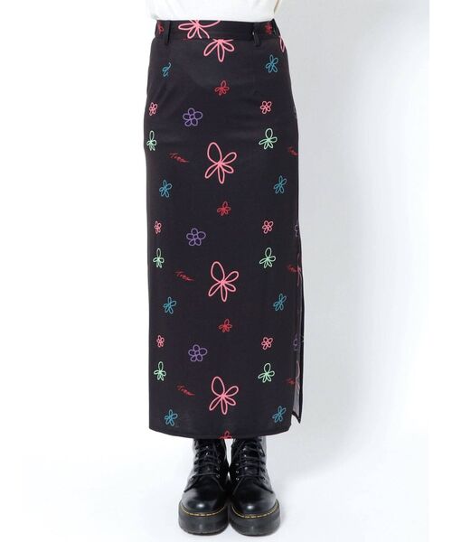 jouetie（ジュエティ）の「アートフラワースリットナロースカート（スカート・レディース・ブルー/ブラック/ピンク・MEDIUM）」の20枚目の写真