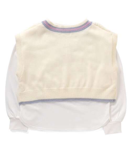 algy（アルジー）の「タンタケベスト＆ロンTセット（ベスト・キッズ・ベージュ/アイボリー/ミント・XX-SMALL/MEDIUM/SMALL/X-SMALL）」の6枚目の写真