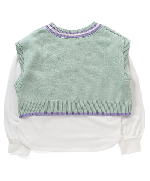 algy（アルジー）の「タンタケベスト＆ロンTセット（ベスト・キッズ・ベージュ/アイボリー/ミント・XX-SMALL/MEDIUM/SMALL/X-SMALL）」の7枚目の写真
