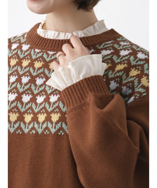 ehka sopo(エヘカソポ)の「スタンドフリルキャンディスリーブブラウス(シャツ/ブラウス・レディース・オフホワイト/ブラック/ベージュ/キナリ・フリ-)」の3枚目の写真