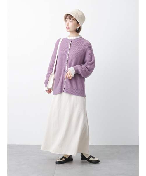 ehka sopo(エヘカソポ)の「スタンドフリルキャンディスリーブブラウス(シャツ/ブラウス・レディース・オフホワイト/ブラック/ベージュ/キナリ・フリ-)」の7枚目の写真