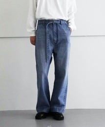 yass（ヤス）の「yass BELTED DENIM TROUSER USED（デニムパンツ）」