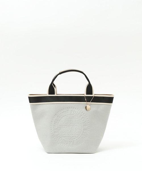 Abahouse Devinette(ドゥヴィネット)の「【mieux un】サークル型エンボス加工ハンドバッグ(ハンドバッグ・レディース・アイボリー/ライトベージュ/グレー・フリー)」の7枚目の写真