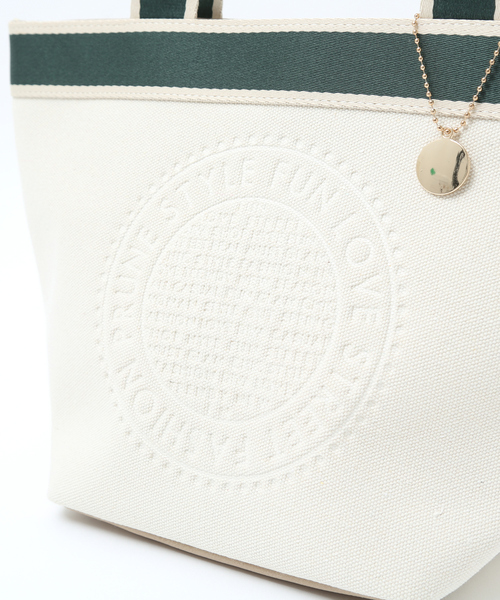 Abahouse Devinette(ドゥヴィネット)の「【mieux un】サークル型エンボス加工ハンドバッグ(ハンドバッグ・レディース・アイボリー/ライトベージュ/グレー・フリー)」の10枚目の写真