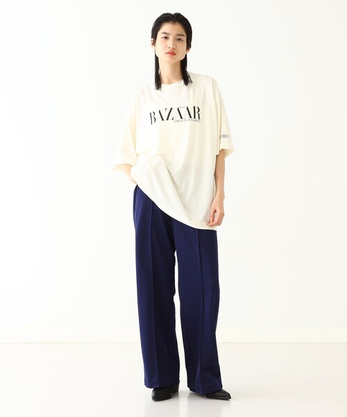 BEAMS BOY（ビームスボーイ）の「maturely / Glossy Jersey Slacks（スラックス・レディース・ネイビー/レッド・1/0）」の5枚目の写真