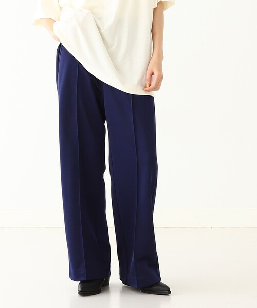 BEAMS BOY（ビームスボーイ）の「maturely / Glossy Jersey Slacks（スラックス・レディース・ネイビー/レッド・1/0）」の10枚目の写真