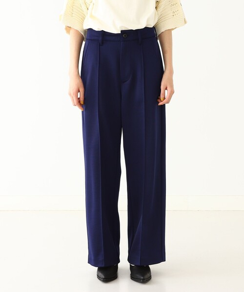 BEAMS BOY（ビームスボーイ）の「maturely / Glossy Jersey Slacks（スラックス・レディース・ネイビー/レッド・1/0）」の8枚目の写真