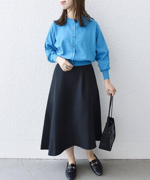 SHIPS any(シップス エニィ)の「SHIPS any:〈UVカット〉ジャージー イレヘム スカート(スカート・レディース・ライトグレー/ブラック・36/38)」の15枚目の写真