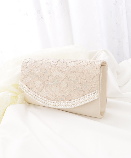Lace Ladies(レースレディース)の「パールフレームケミカルレースクラッチバッグ(クラッチバッグ・レディース・ブラック/ベージュ・FREE)」の22枚目の写真