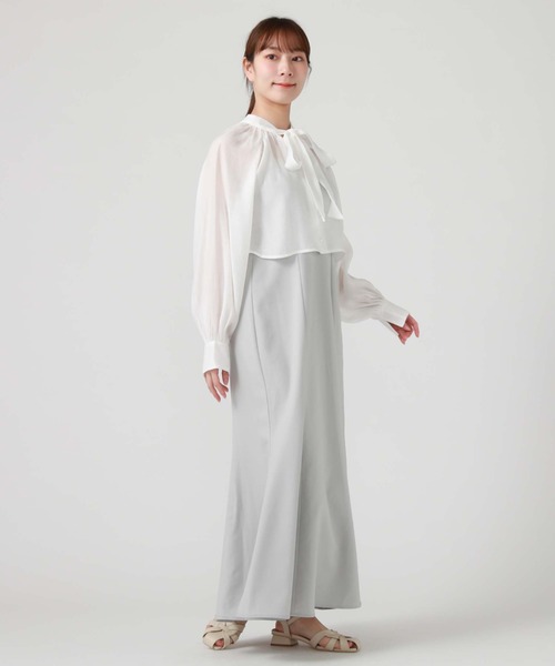 archives（アルシーヴ）の「ボウタイブラウス＋マーメイドキャミワンピース（ワンピース・レディース・ブラック/グレー/アイボリー・MEDIUM）」の15枚目の写真