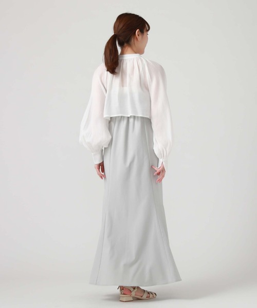 archives（アルシーヴ）の「ボウタイブラウス＋マーメイドキャミワンピース（ワンピース・レディース・ブラック/グレー/アイボリー・MEDIUM）」の17枚目の写真